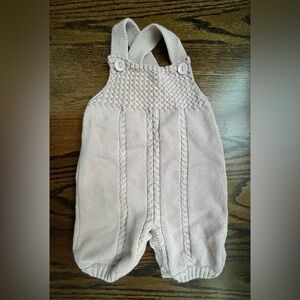 Auro Mesa baby girl knit romper/ overall Sz. 80cm ( 12 mo) dusty pink